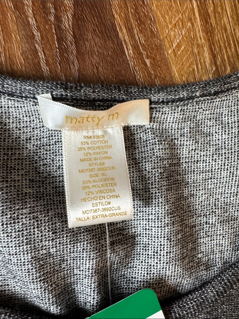 Matty M Charcoal Gray Knit dress